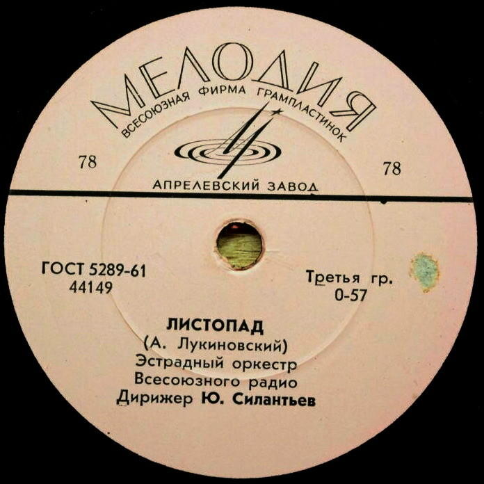 ЭСТРАДНЫЙ ОРКЕСТР ВСЕСОЮЗНОГО РАДИО п/у Ю. Силантьева