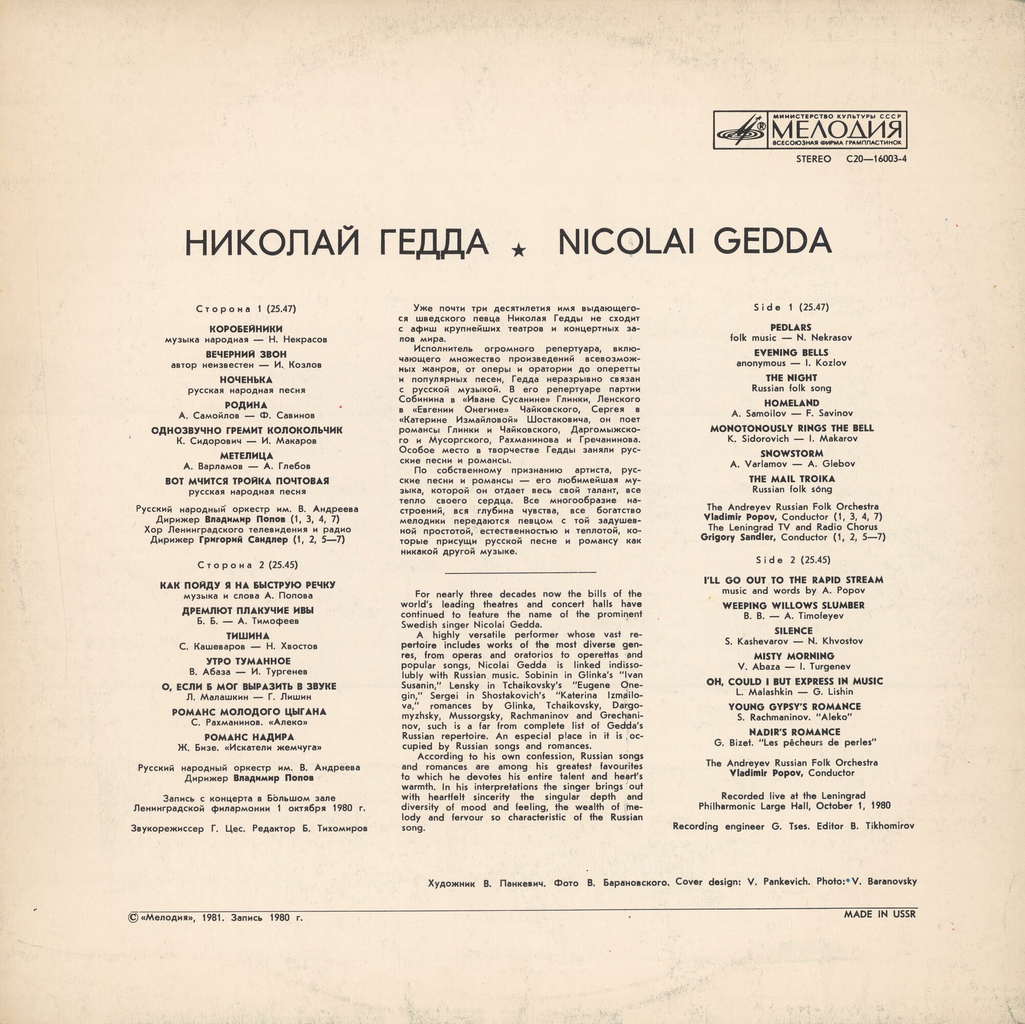 Николай ГЕДДА