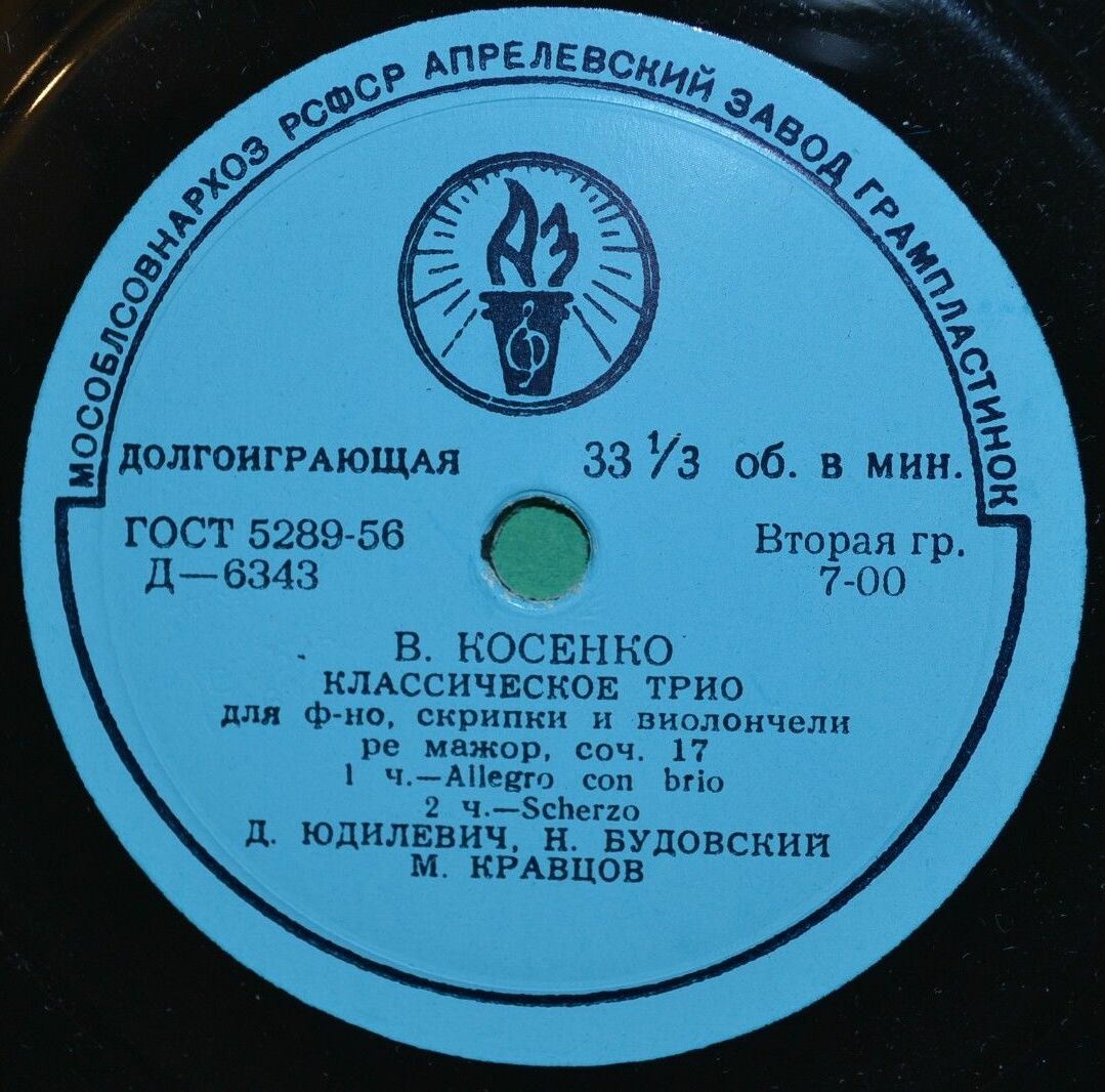 Виктор Косенко. Классическое трио ре мажор, соч. 17