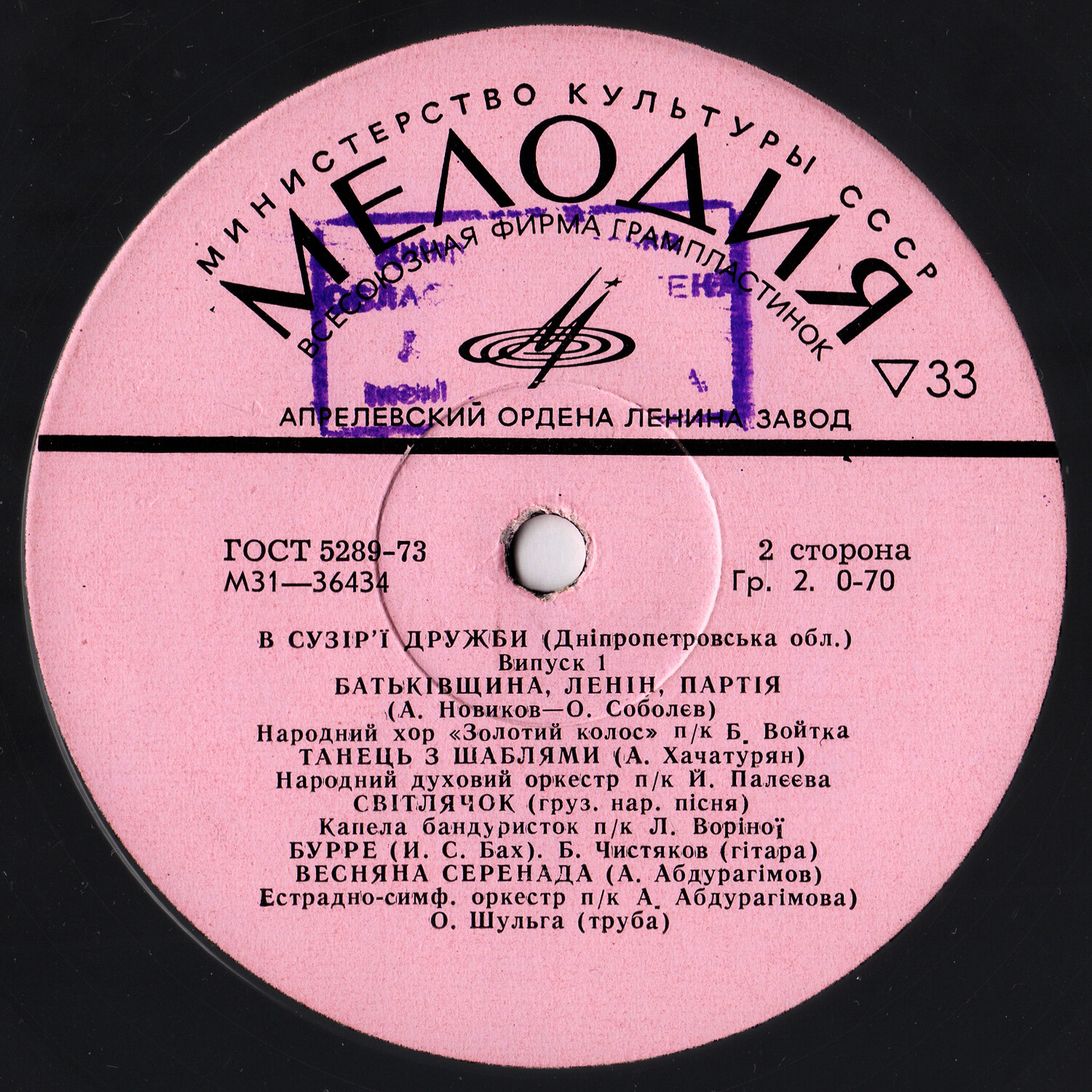 В СУЗIР'Ї ДРУЖБИ (фестиваль). Днепропетровская область