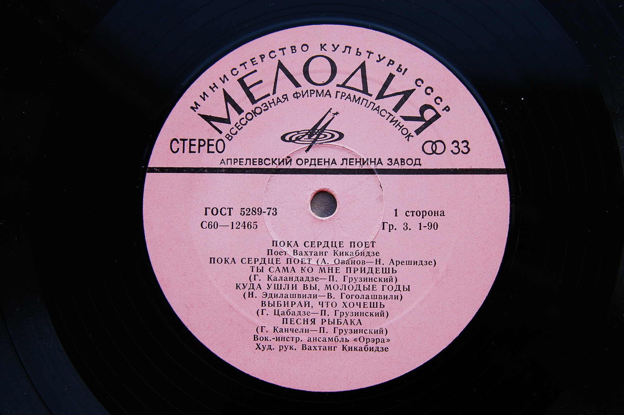 Вахтанг КИКАБИДЗЕ: «Пока сердце поет» (გულს სანამდე ემღერება) — на грузинском языке