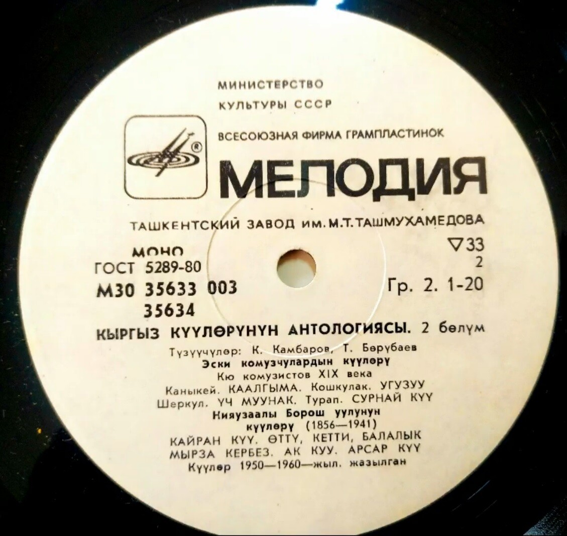 АНТОЛОГИЯ КИРГИЗСКИХ КЮ. II часть