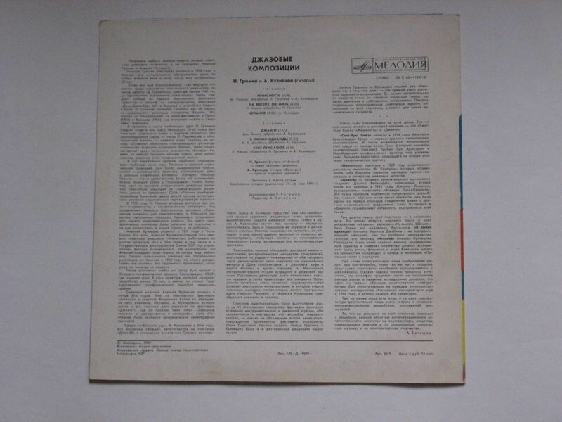 «ДЖАНГО» (джазовые композиции). Н. ГРОМИН И А. КУЗНЕЦОВ (гитары)