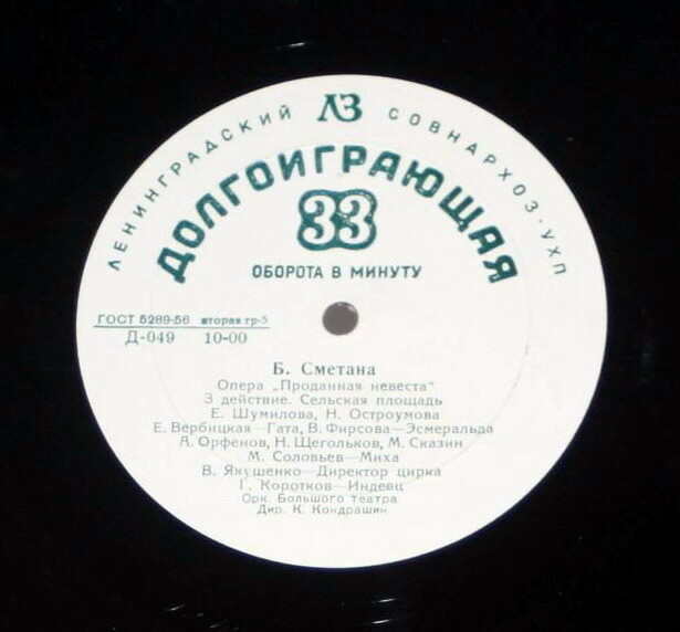 Б. СМЕТАНА (1824–1884): «Проданная невеста», опера (К. Кондрашин)