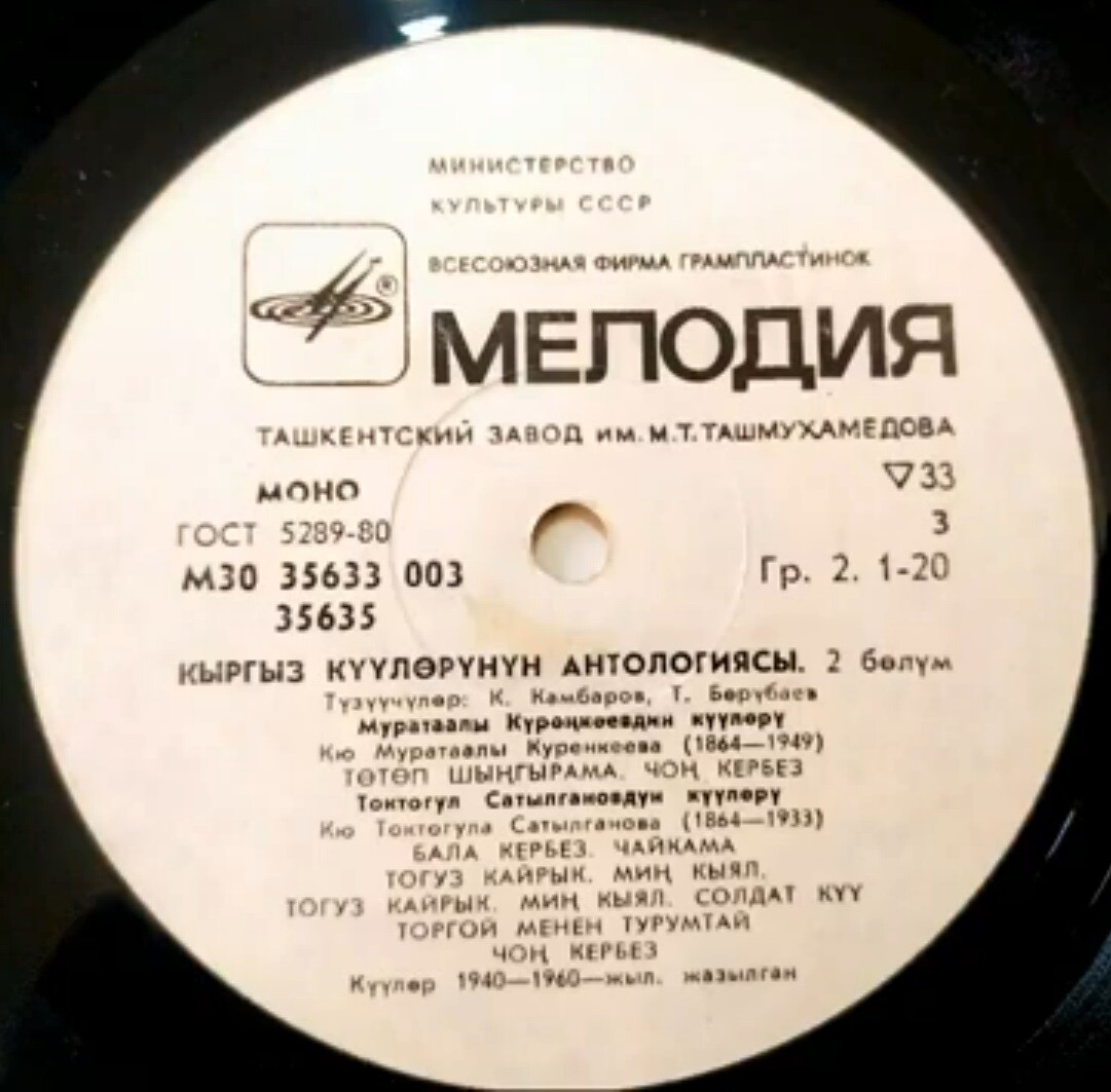 АНТОЛОГИЯ КИРГИЗСКИХ КЮ. II часть