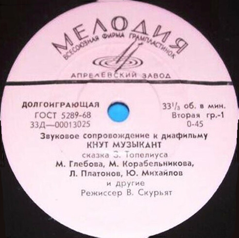 Звуковое сопровождение к диафильму "Кнут музыкант"