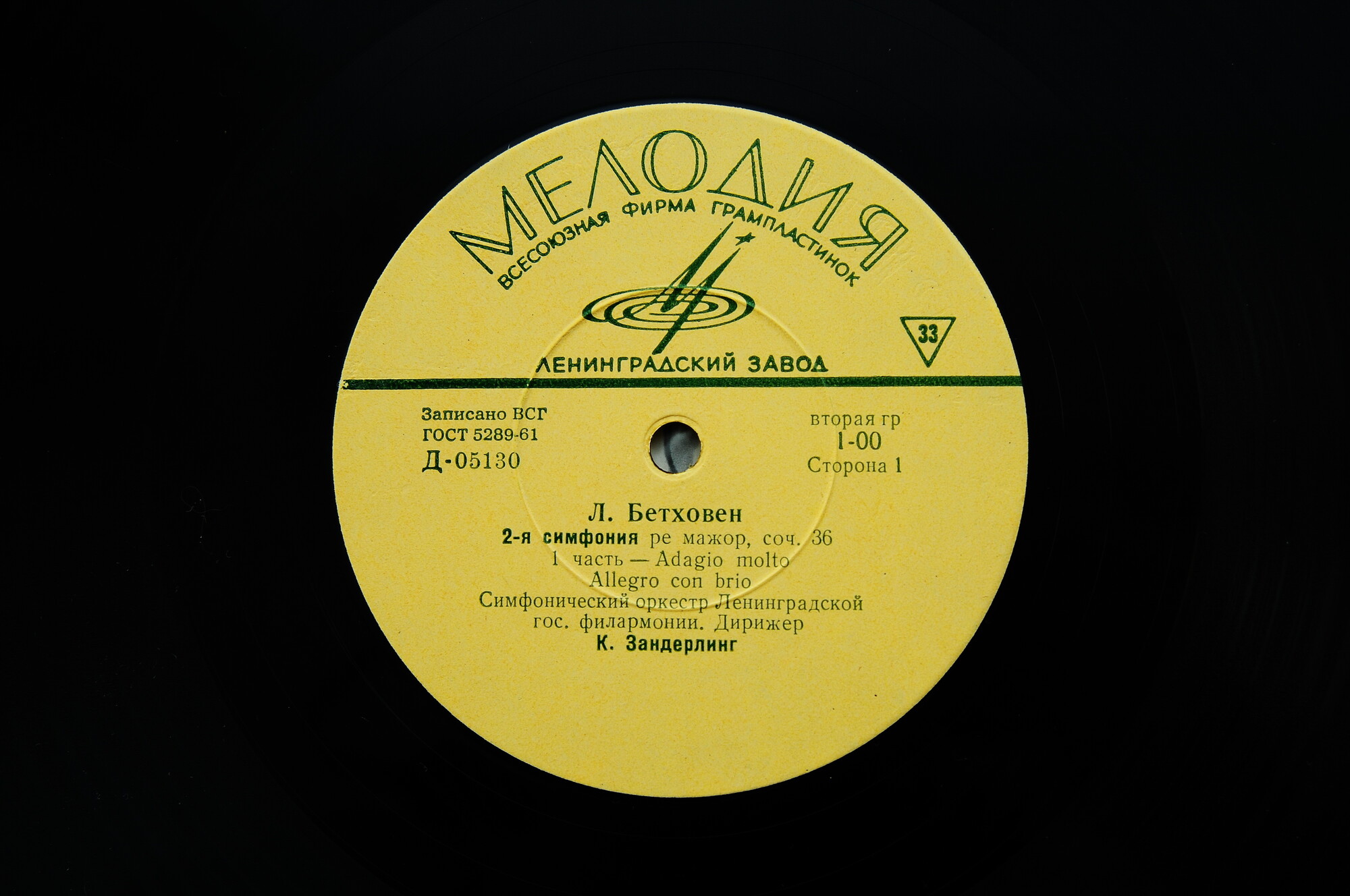 Л. БЕТХОВЕН (1770-1827): Симфония № 2 ре мажор, соч. 36 (К. Зандерлинг)