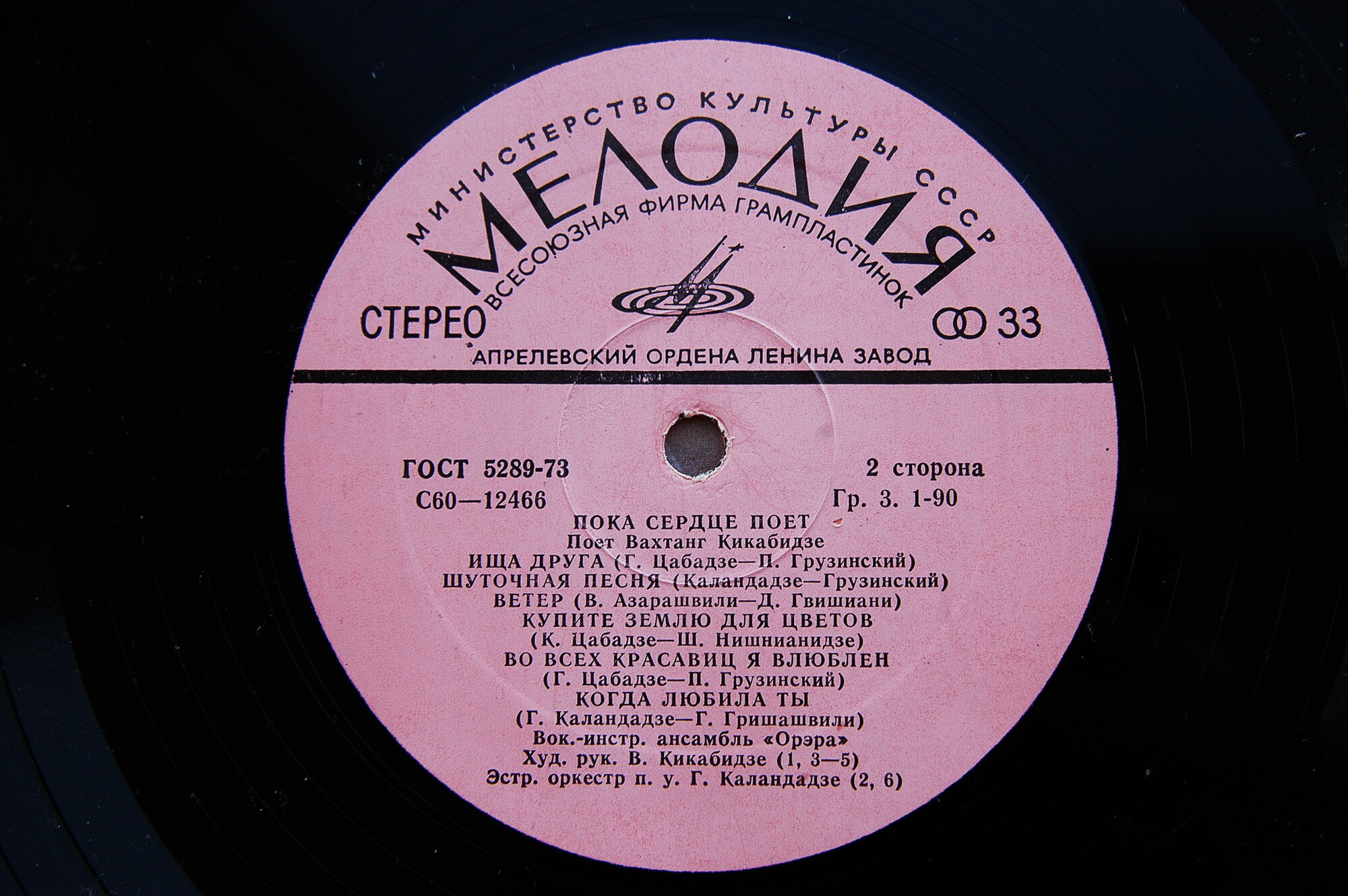 Вахтанг КИКАБИДЗЕ: «Пока сердце поет» (გულს სანამდე ემღერება) — на грузинском языке