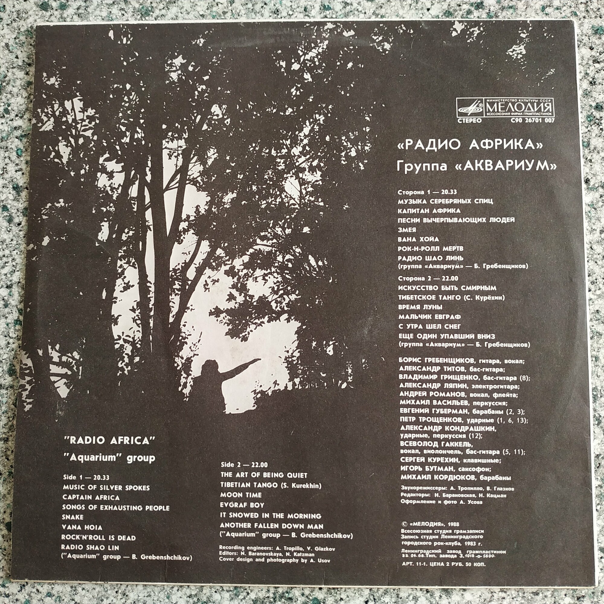 Группа «Аквариум» — Радио Африка