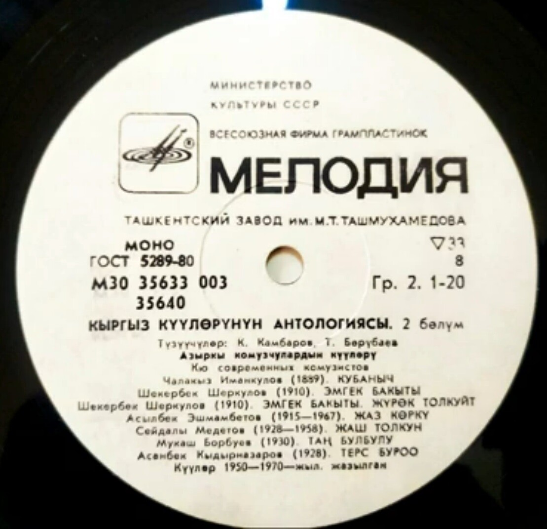 АНТОЛОГИЯ КИРГИЗСКИХ КЮ. II часть