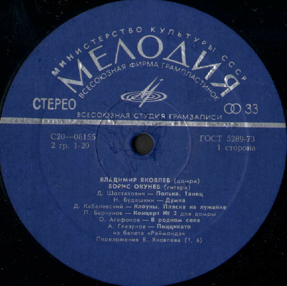 Владимир ЯКОВЛЕВ (домра), Борис ОКУНЕВ (гитара)