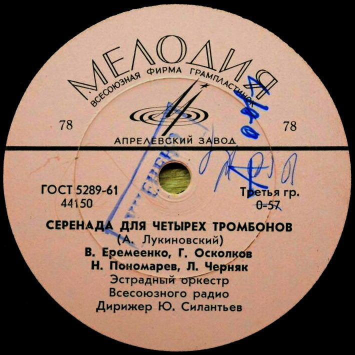 ЭСТРАДНЫЙ ОРКЕСТР ВСЕСОЮЗНОГО РАДИО п/у Ю. Силантьева