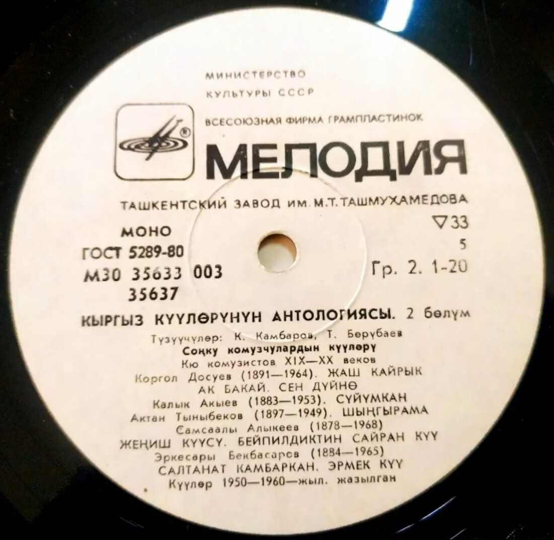 АНТОЛОГИЯ КИРГИЗСКИХ КЮ. II часть
