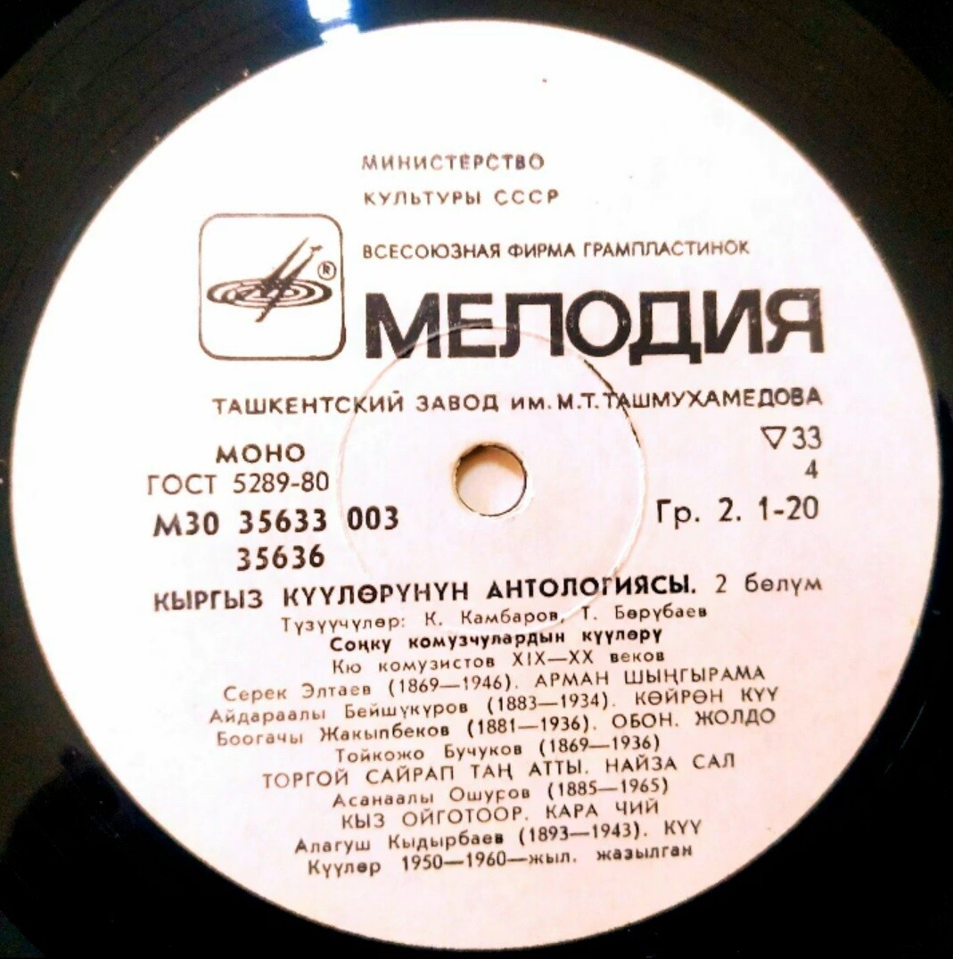 АНТОЛОГИЯ КИРГИЗСКИХ КЮ. II часть
