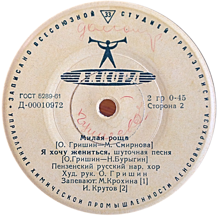 Пензенский русский нар. хор, худ. рук. О. Гришин