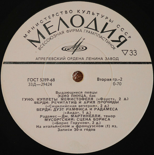 Эцио ПИНЦА (Ezio Pinza, бас, 1892-1957) [Выдающиеся певцы]