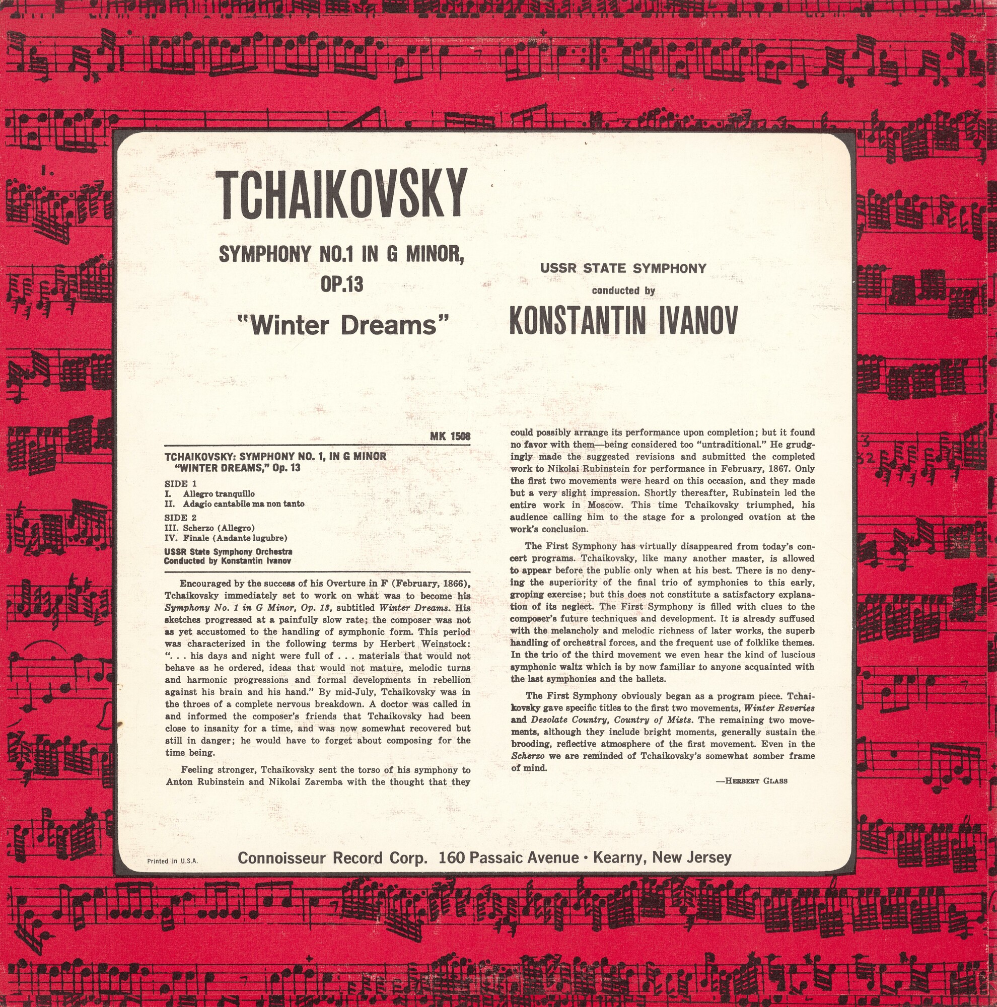 П. ЧАЙКОВСКИЙ (1840–1893): Симфония № 1 соль минор, соч. 13 (К. Иванов)