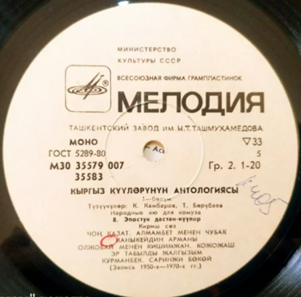 АНТОЛОГИЯ КИРГИЗСКИХ КЮ. I часть