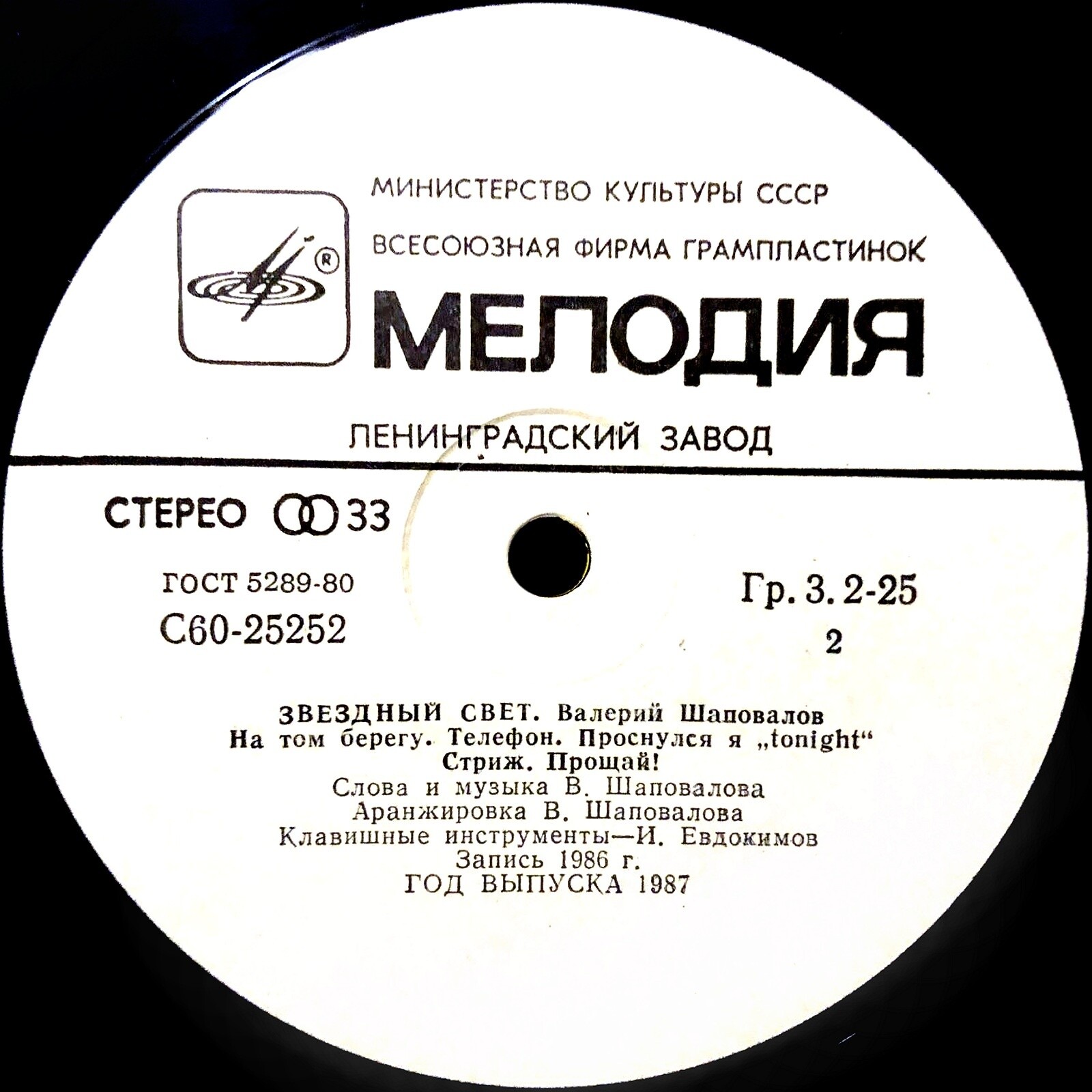 Валерий ШАПОВАЛОВ. «Звездный свет»