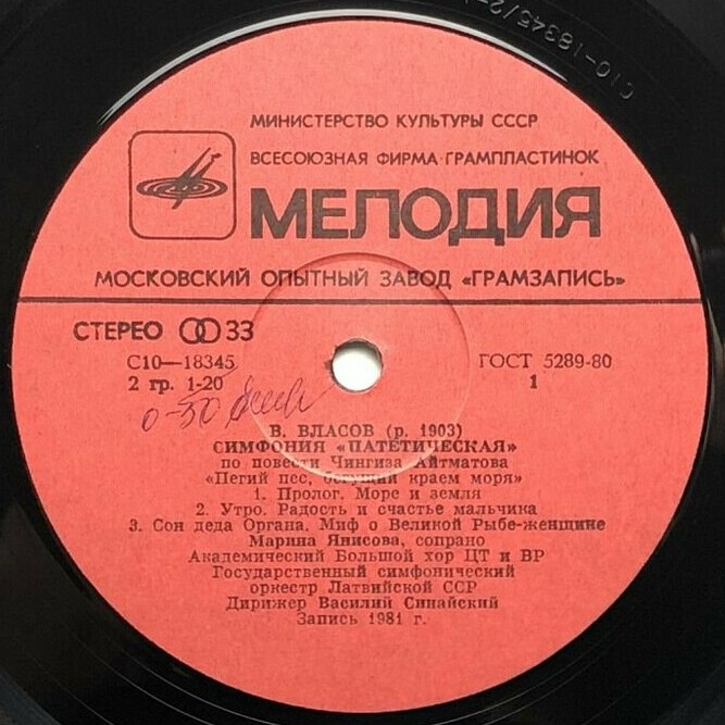 Владимир ВЛАСОВ (р. 1903). Симфония "Патетическая", дир. В. Синайский