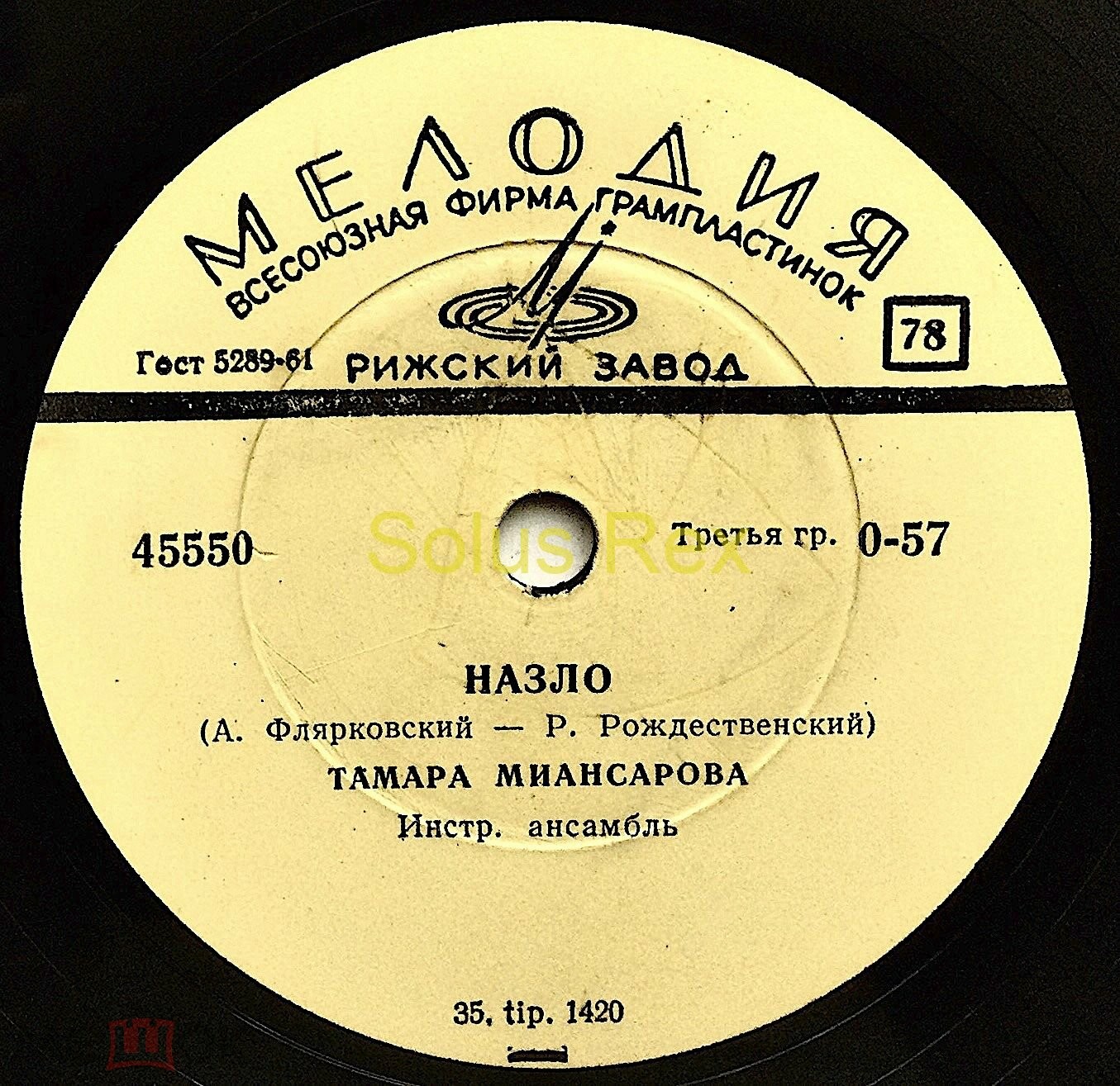 Тамара Миансарова ‎– Молодость / Назло