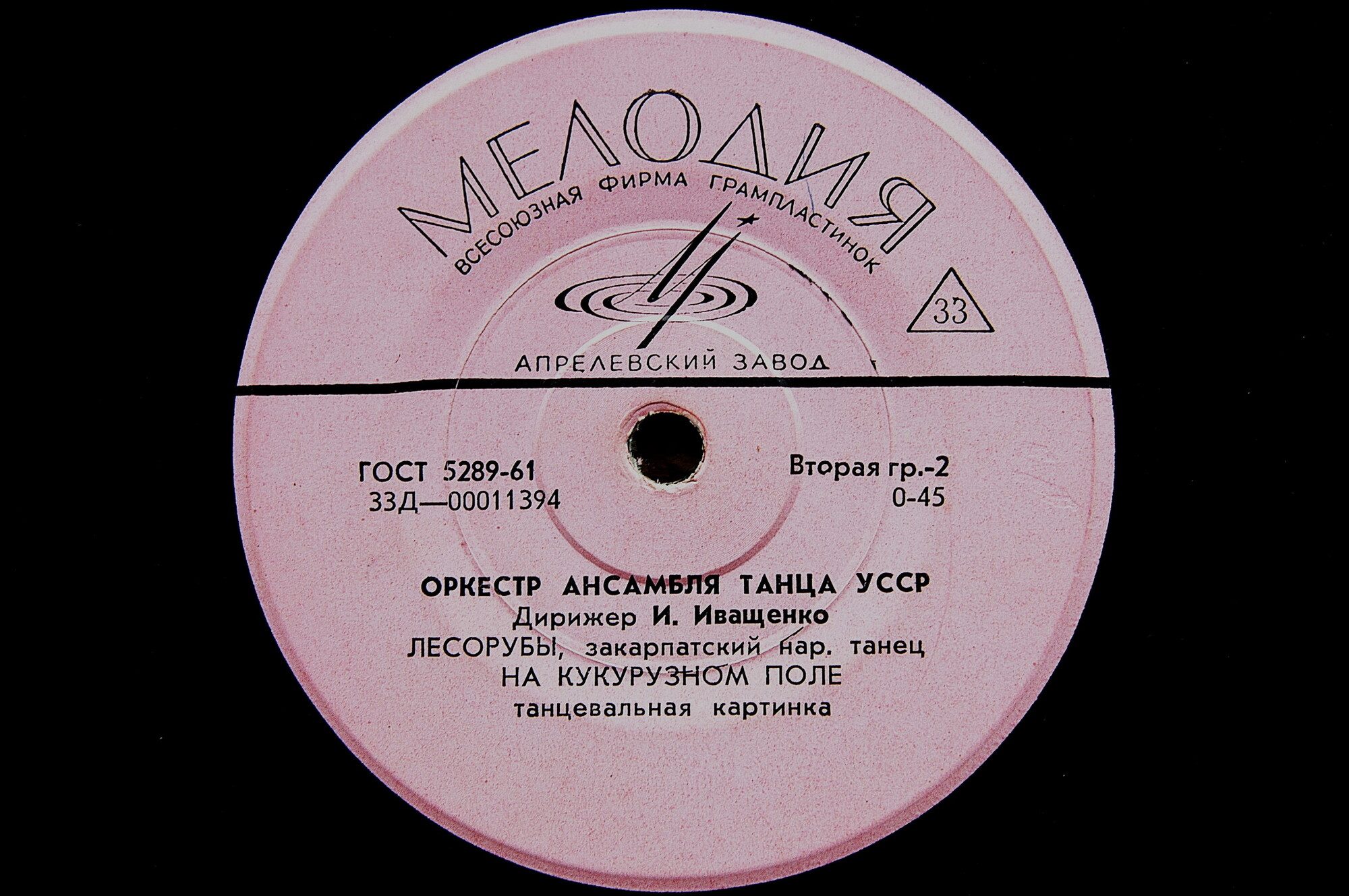ОРКЕСТР АНСАМБЛЯ ТАНЦА УССР. Дирижер И. Иващенко