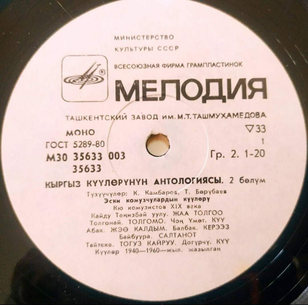 АНТОЛОГИЯ КИРГИЗСКИХ КЮ. II часть