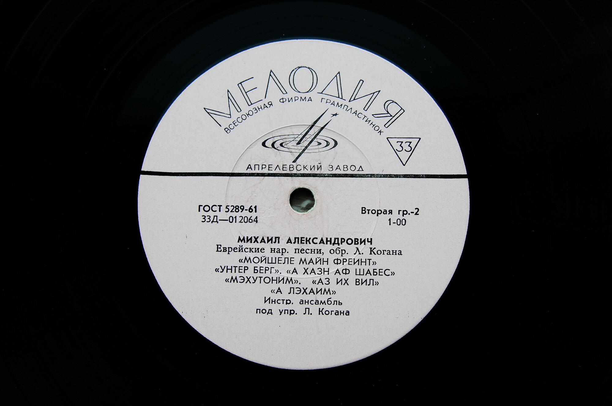 Михаил Александрович — Еврейские народные песни