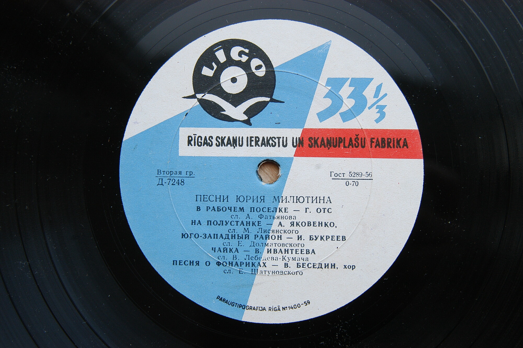 Ю. МИЛЮТИН (1903-1968) .  Песни Юрия Милютина