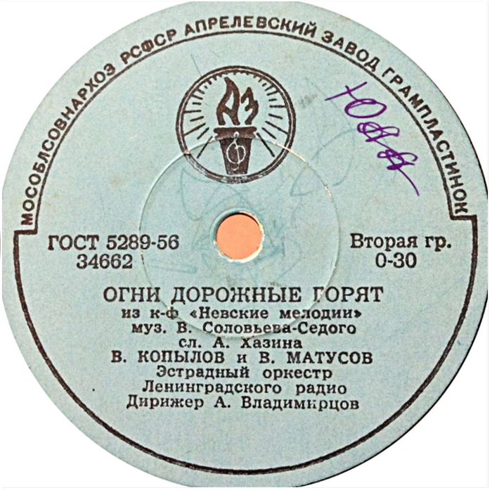 В. Копылов и В. Матусов - Песня о тревожной молодости / Огни дорожные горят