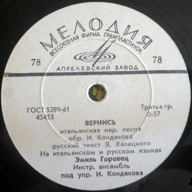 Эмиль Горовец —  Вернись / Ирена