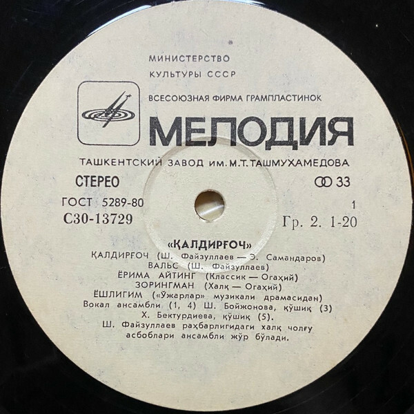 УЙГУРСКИЙ НАР. АНСАМБЛЬ ПЕСНИ И ПЛЯСКИ «КАЛДИРГОЧ».