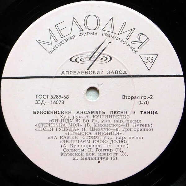 Буковинский ансамбль песни и танца УССР