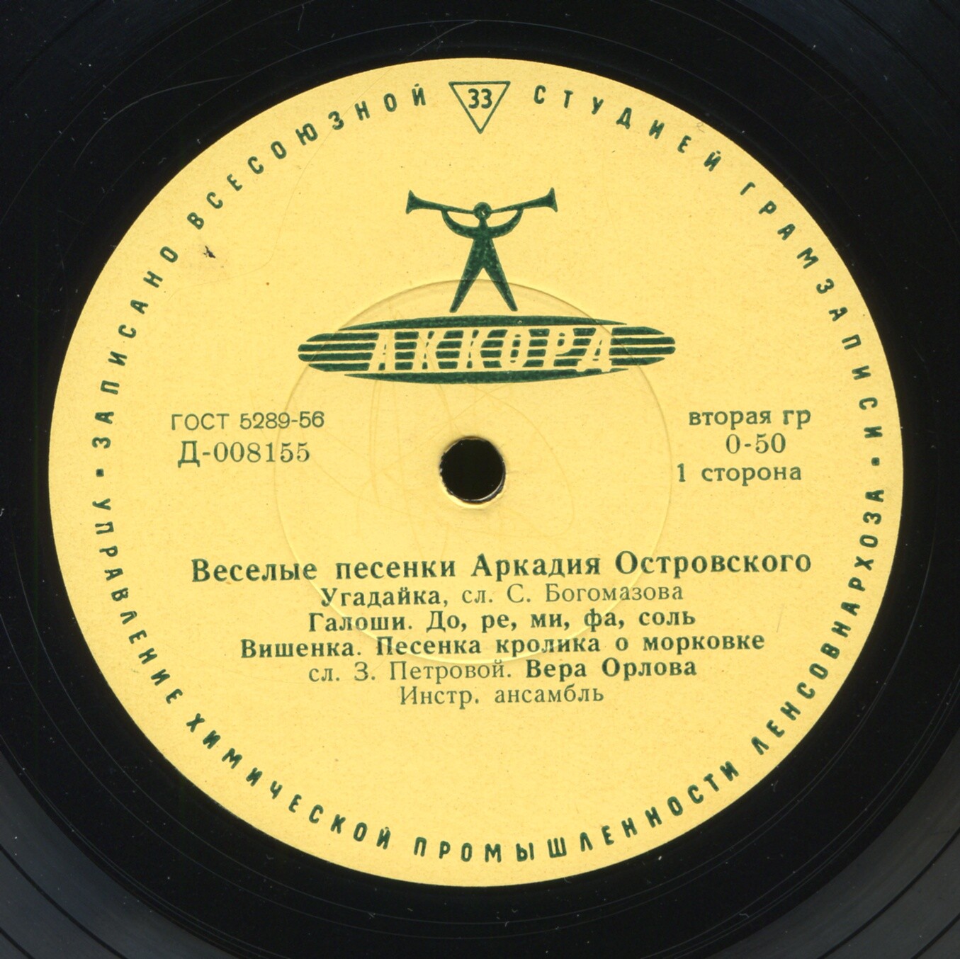 Поёт Вера Орлова. Весёлые песенки Аркадия Островского