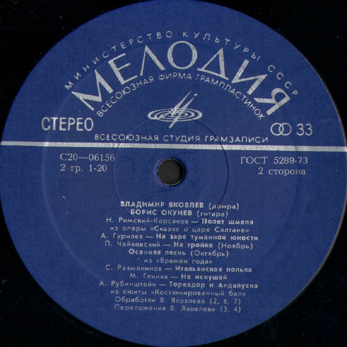 Владимир ЯКОВЛЕВ (домра), Борис ОКУНЕВ (гитара)