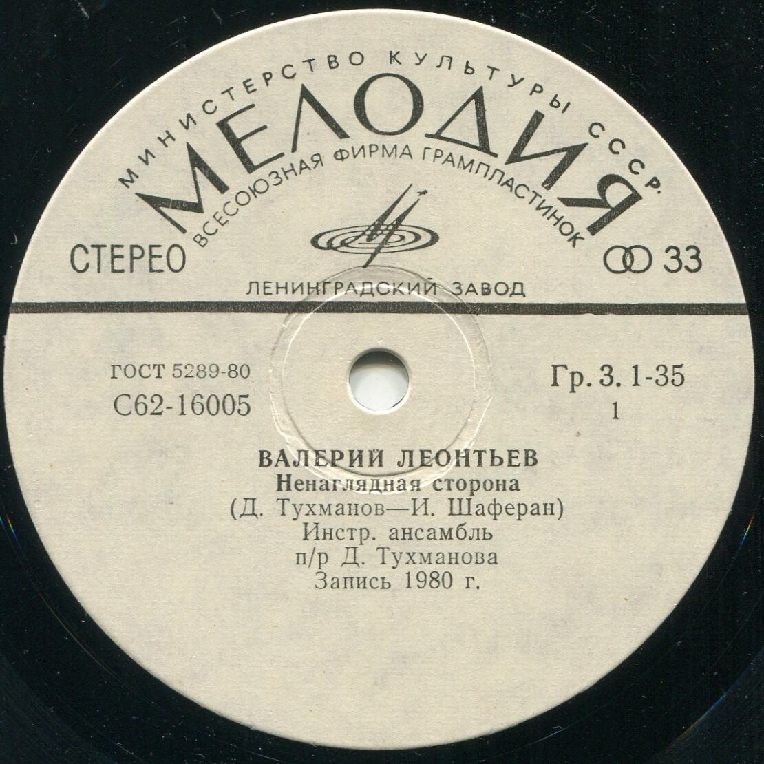 Валерий Леонтьев поёт песни Давида Тухманова