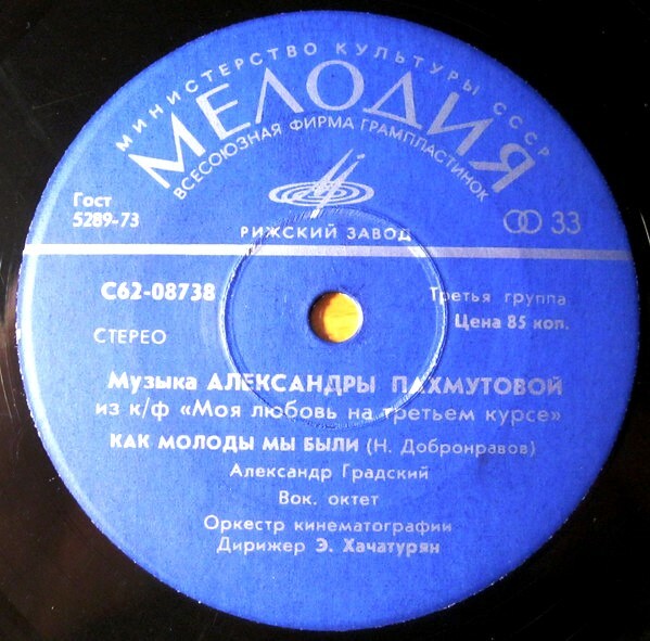 Мелодии экрана. Песни А. Пахмутовой из к/ф "Моя любовь на третьем курсе"