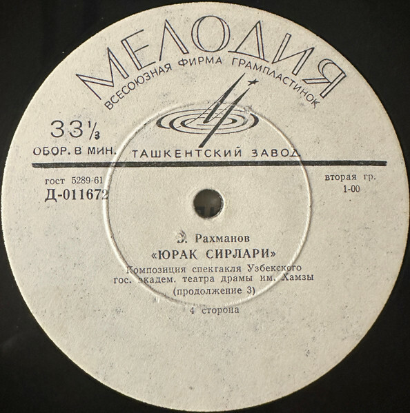Бахрам Рахманов. "Юрак сирлари (Сердечные тайны)", комедия