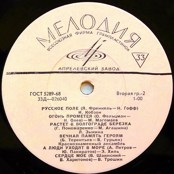 Антология русской советской песни. Песни нашей Родины (13)