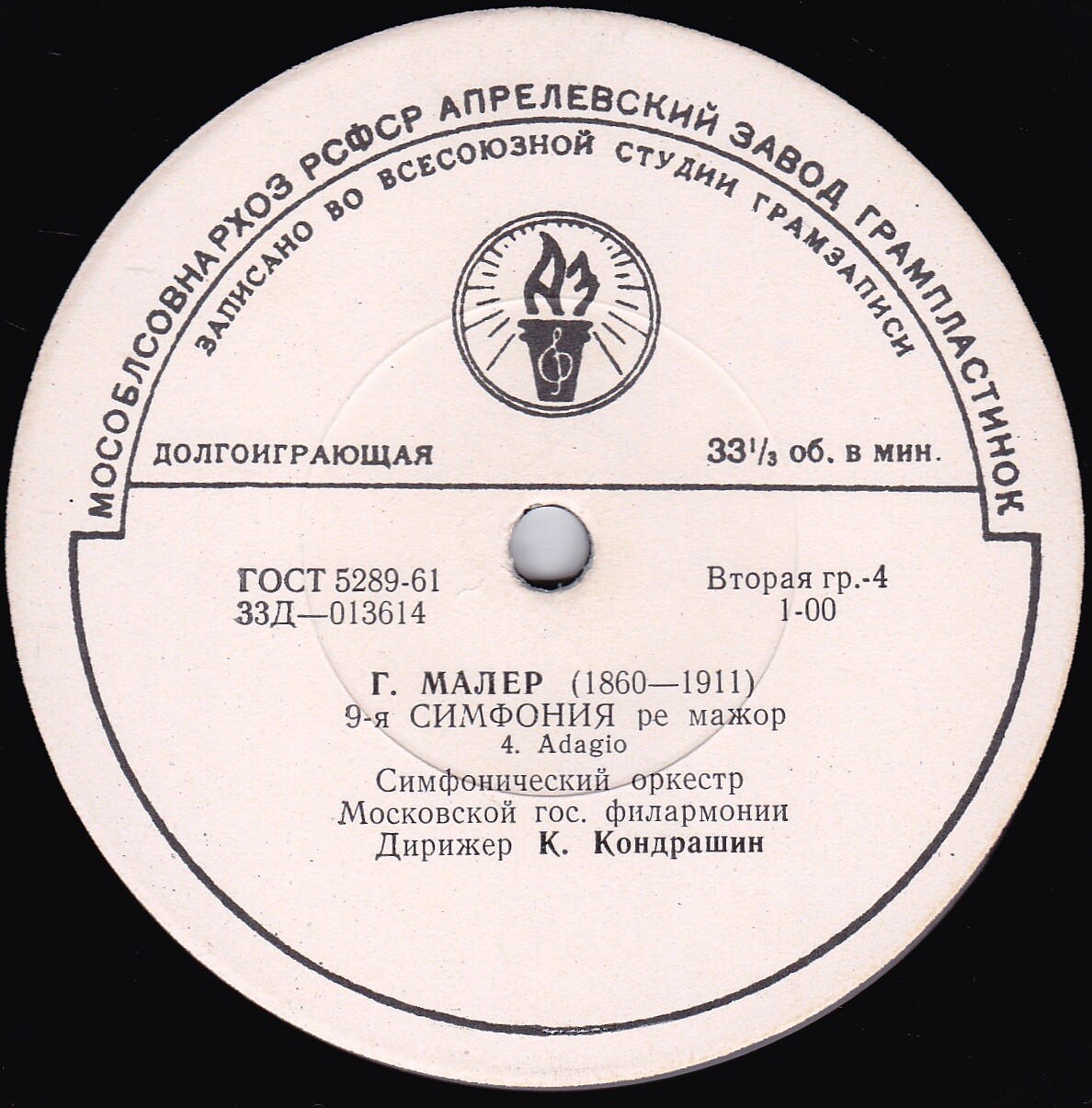 Г. Малер: Симфония № 9 (К. Кондрашин)