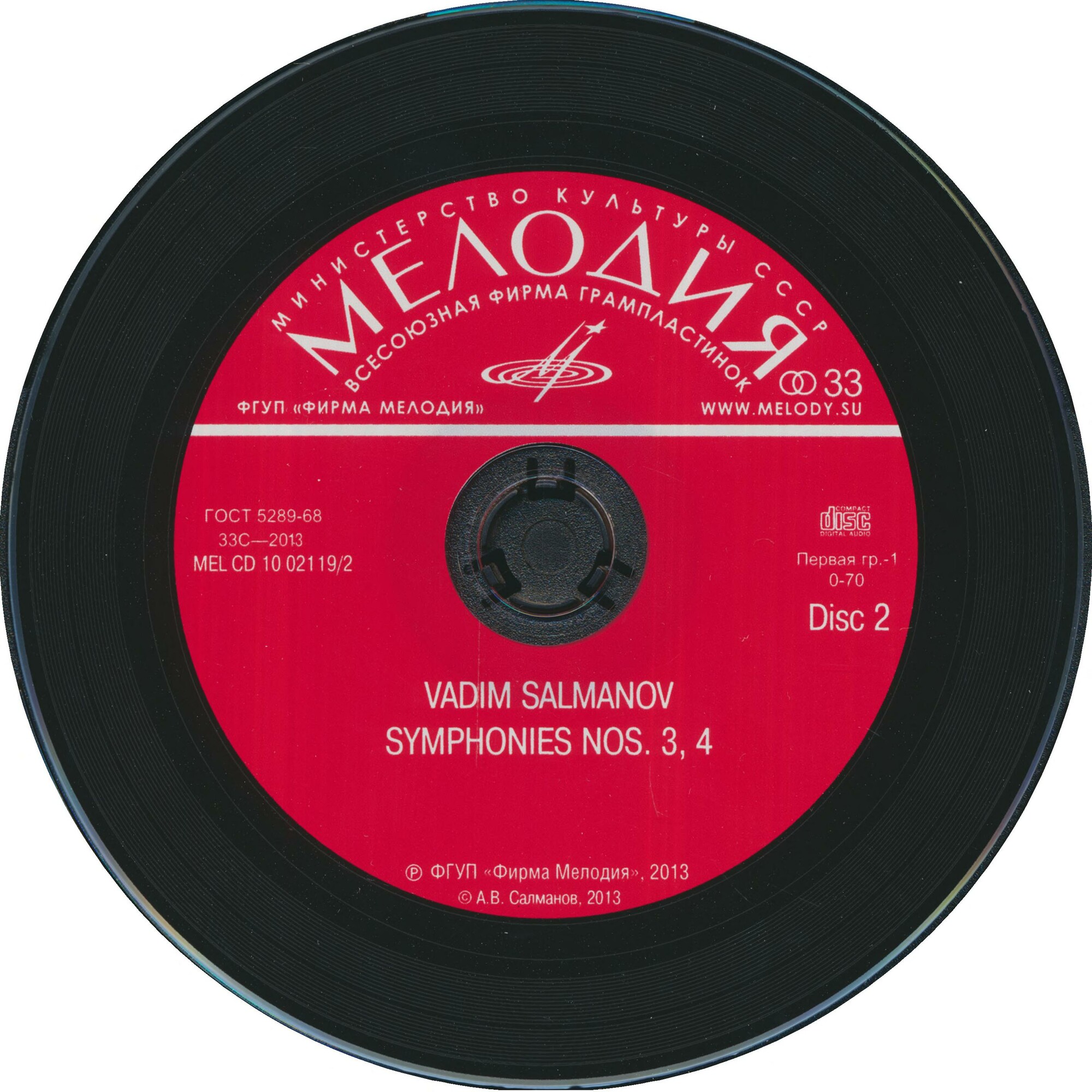 Вадим Салманов. Симфонии №1-4. Дирижер Е. Мравинский