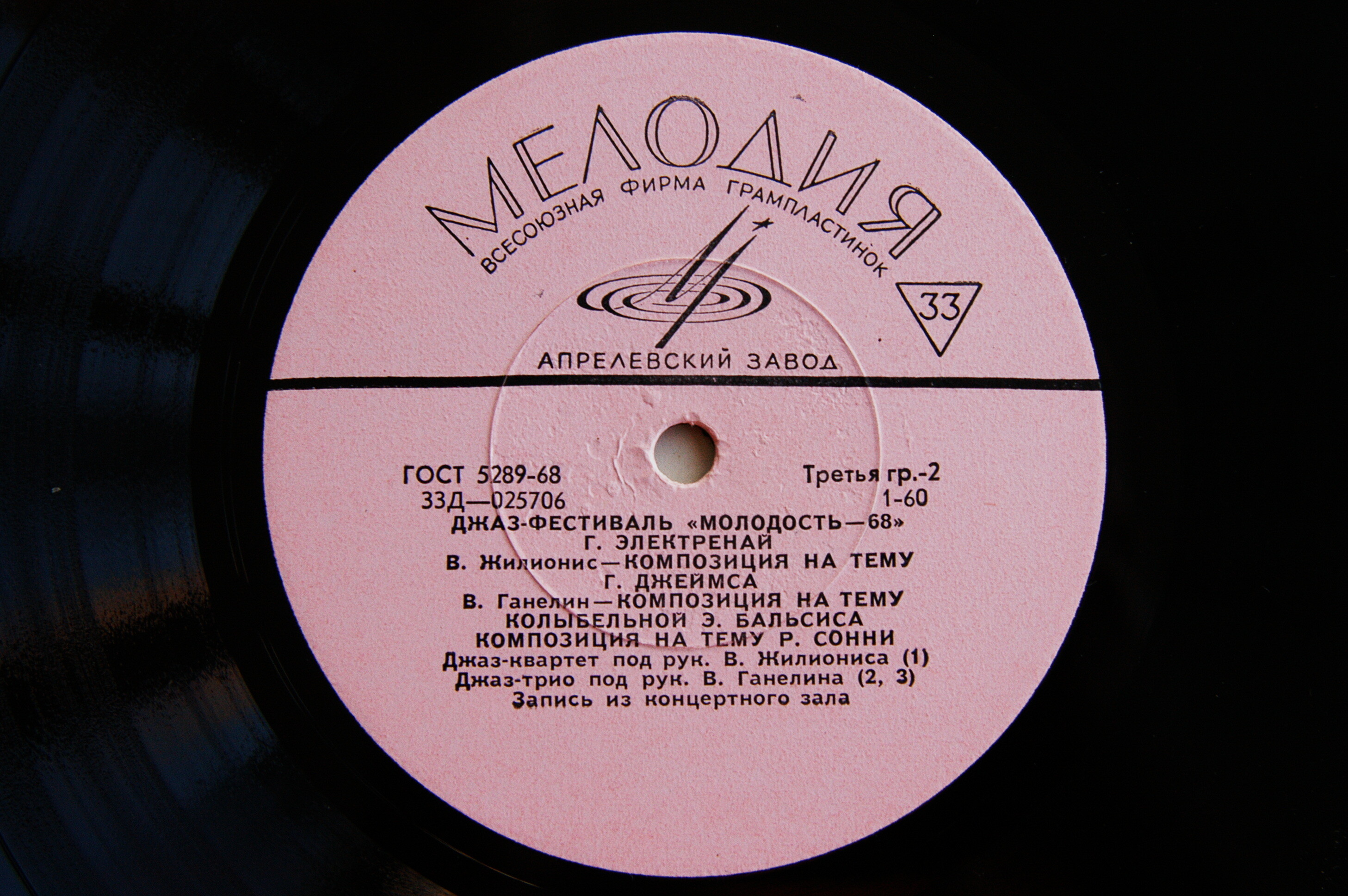 ФЕСТИВАЛЬ ЭСТРАДНОЙ ПЕСНИ «ВИЛЬНЮССКИЕ БАШНИ-68» / ДЖАЗ-ФЕСТИВАЛЬ «МОЛОДОСТЬ-68»