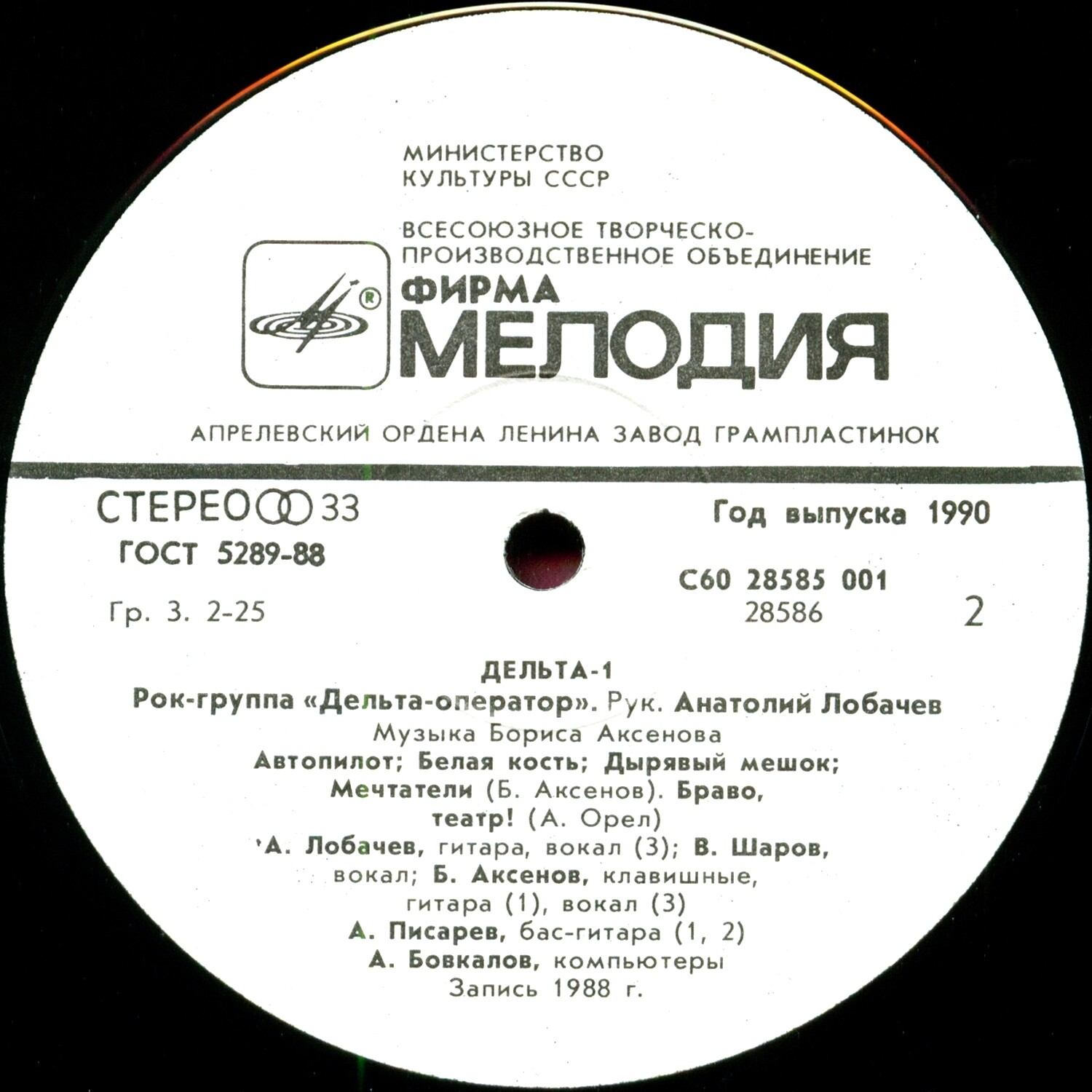 Рок-группа «ДЕЛЬТА-ОПЕРАТОР»: Дельта-1