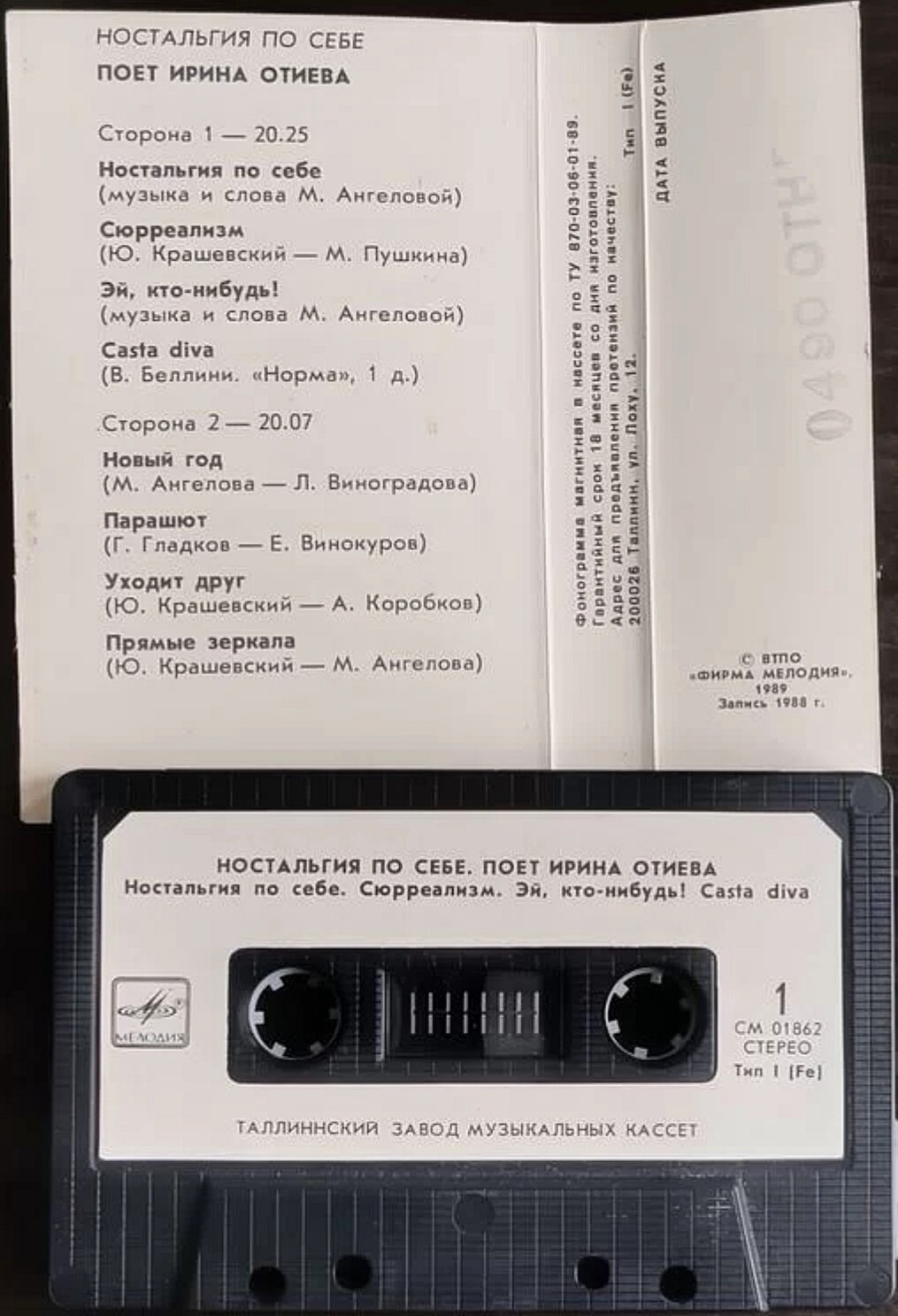 Ностальгия по себе.  Поёт Ирина Отиева