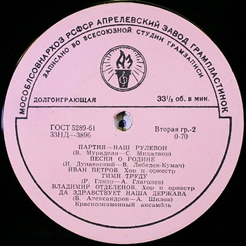 Песни о Ленине, Родине, партии