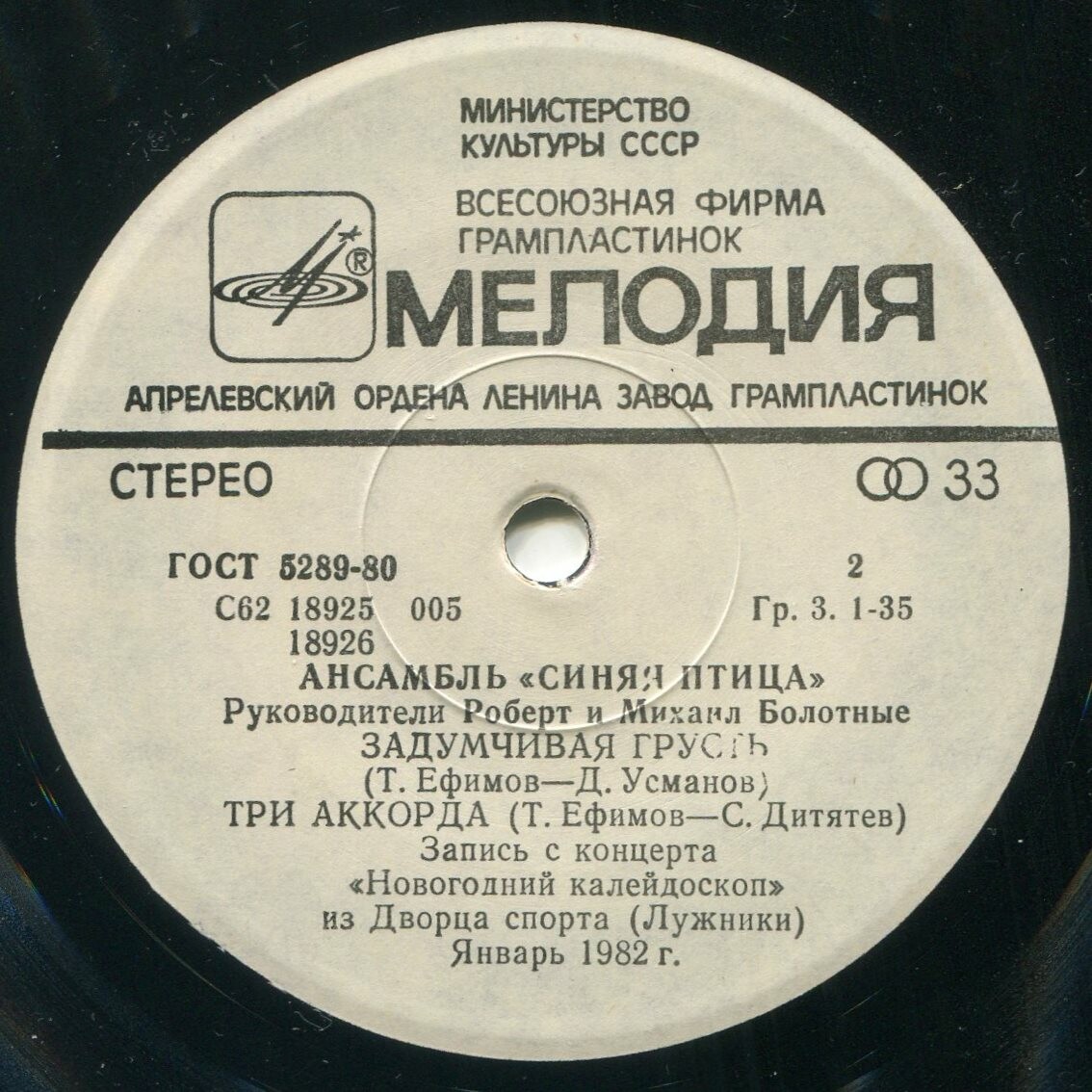 АНСАМБЛЬ «СИНЯЯ ПТИЦА», рук. Роберт и Михаил Болотные.