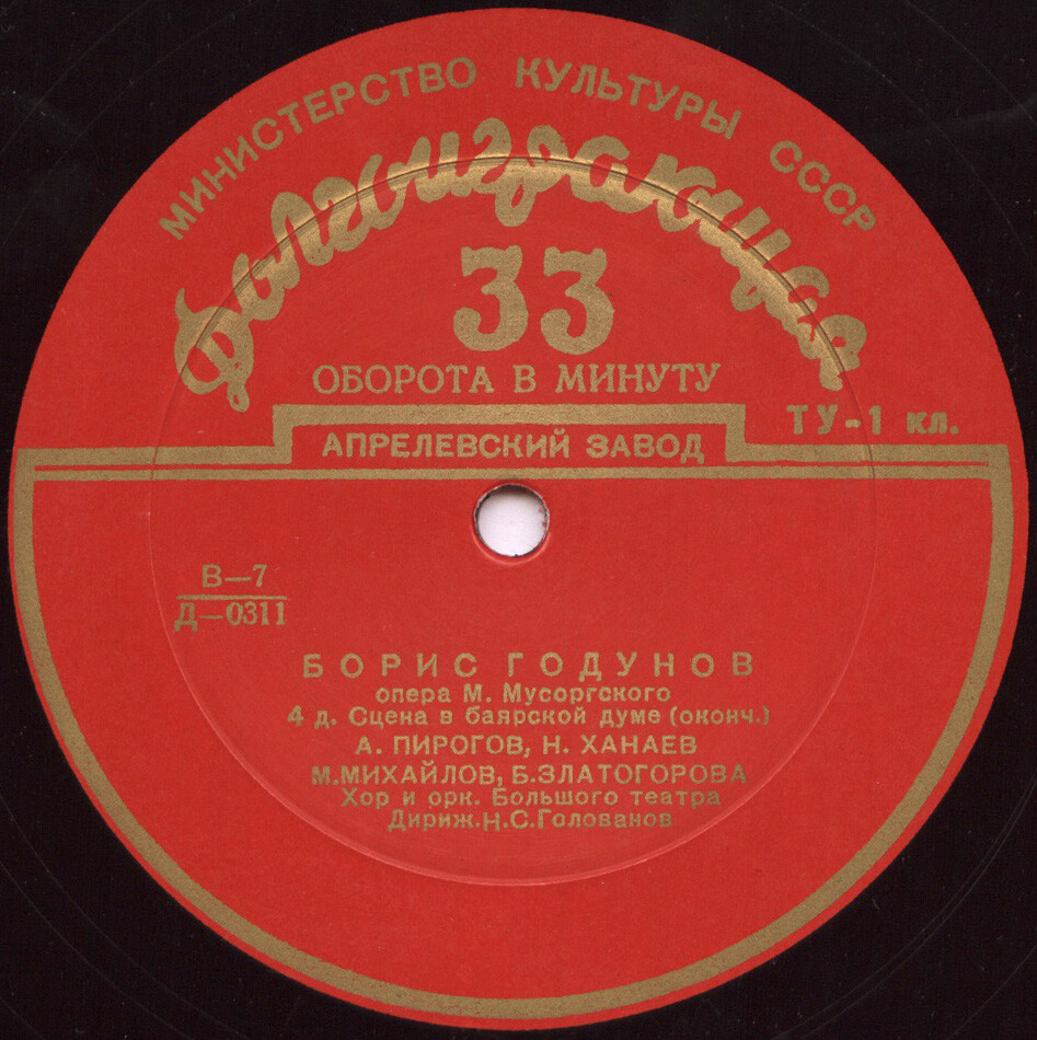 М. МУСОРГСКИЙ (1839–1881): «Борис Годунов», опера в 4 д. с прологом (Н. Голованов)