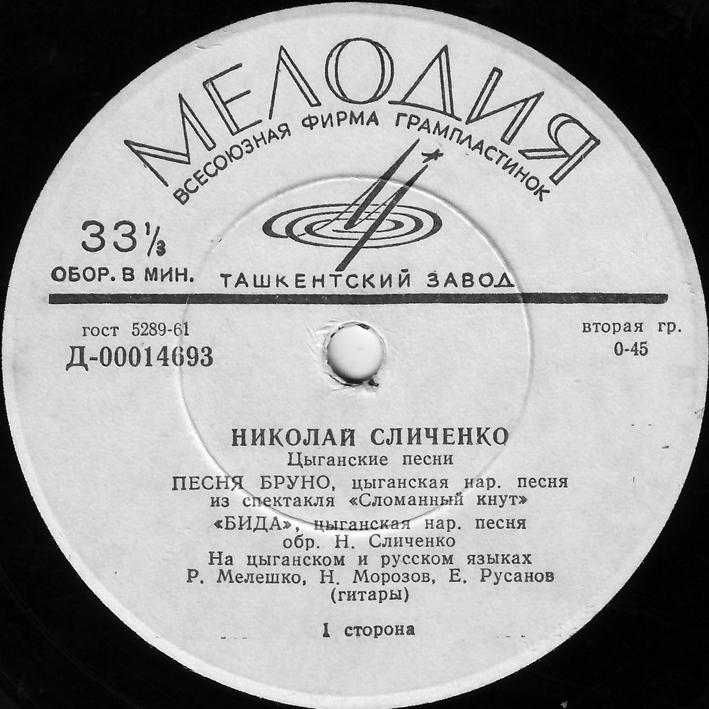 Николай Сличенко. Цыганские песни