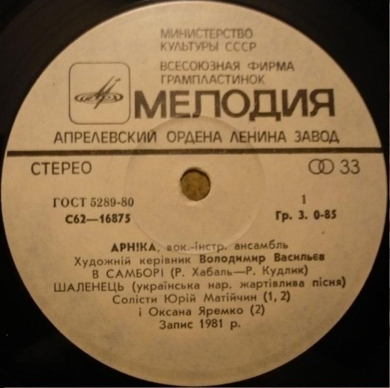 ВИА «АРНIКА» худ. рук. Владимир Васильев