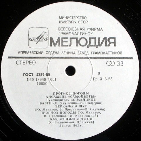 Ансамбль "Самоцветы" - Прогноз погоды